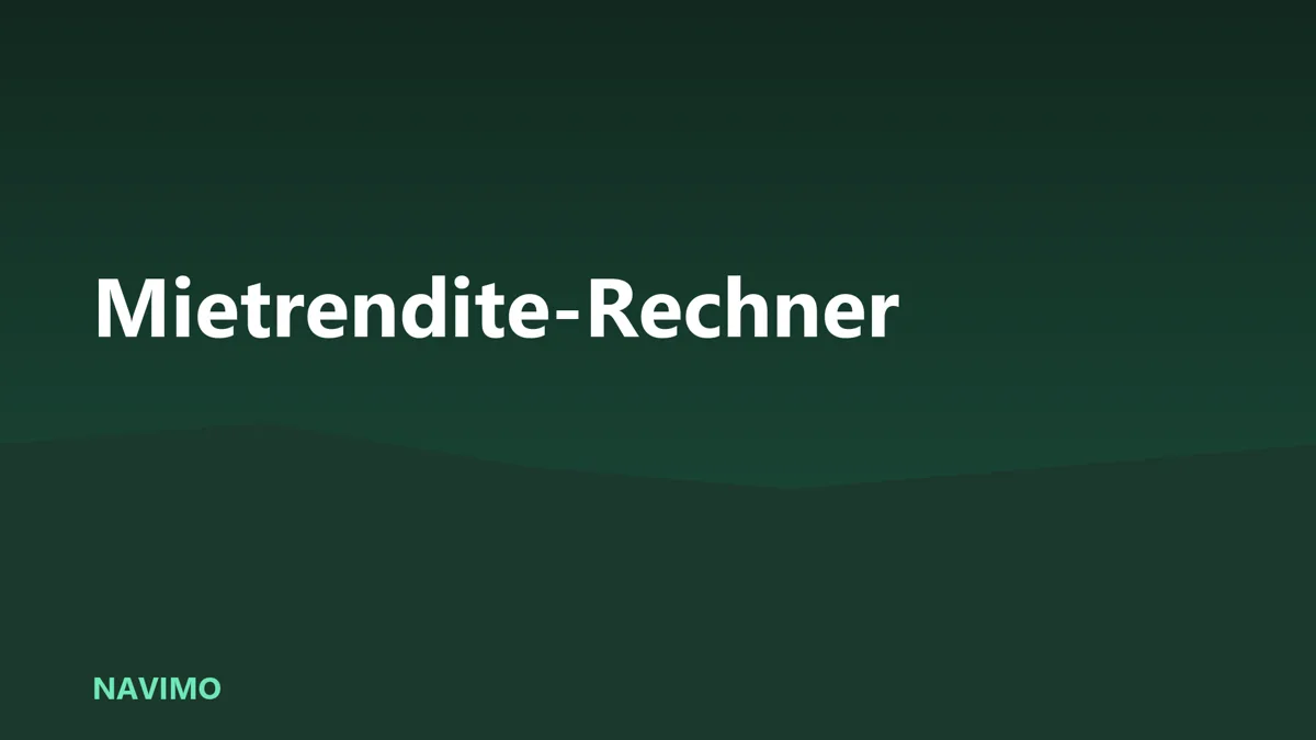 Mietrendite-Rechner auf NAVIMO